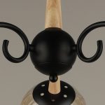 Люстра на штанге Reluce 04886-0.3-03 BK+WOOD