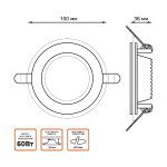 Встраиваемый светодиодный светильник Gauss 947111106