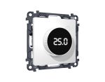 Комплект механизма терморегулятора теплого пола с цифровым дисплеем с подсветкой 16A-250V Alfa Белый матовый Quant Ambrella Volt MA125810 (AP1258, VM1385)