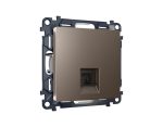 Комплект мех-ма компьютерной розетки RJ-45 экранированной с автоматической защитной шторкой Alfa Темная бронза матовый Quant Ambrella Volt MA642005 (AP6420, VM185)