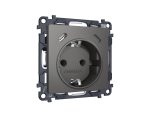 Комплект механизма электрической розетки 2USB С+C 20W с/з на винтовых зажимах 16A-250V Alfa Антрацит серый Quant Ambrella Volt MA660510 (AP6605, VM165)