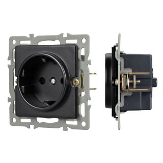 Механизм электрической розетки Arlight SCT-GP-MEU-PL-BK (250V, 16A) 043740