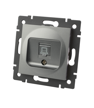 Механизм компьютерной розетки Arlight SCT-MPC1-PL-GR-V (RJ-45, CAT6) 049848