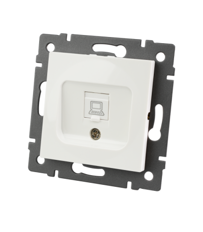 Механизм компьютерной розетки Arlight SCT-MPC1-PL-WH-V (RJ-45, CAT6) 049842