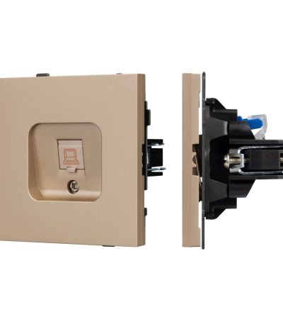 Механизм компьютерной розетки Arlight SCT-TENDO-MPC1-PL-GD (RJ-45, CAT6) 054099