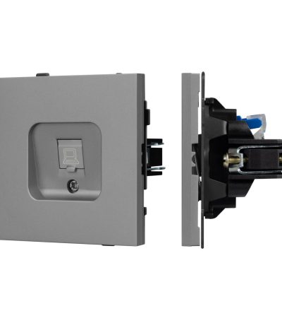 Механизм компьютерной розетки Arlight SCT-TENDO-MPC1-PL-GR (RJ-45, CAT6) 054105