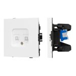 Механизм компьютерной розетки двойной Arlight SCT-TENDO-MPC2-PL-WH (RJ-45, CAT6) 054100