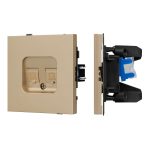 Механизм компьютерной розетки двойной SCT-TENDO-MPC2-SFPL-GD (RJ-45, CAT6) 054596