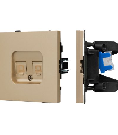 Механизм компьютерной розетки двойной SCT-TENDO-MPC2-SFPL-GD (RJ-45, CAT6) 054596