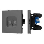 Механизм компьютерной розетки двойной SCT-TENDO-MPC2-SFPL-GR (RJ-45, CAT6) 054597