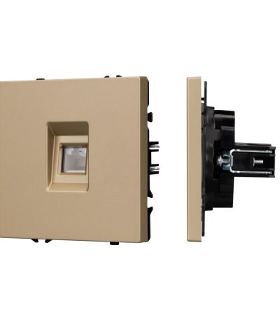 Механизм компьютерной розеткиArlight  SCT-NOBE-MPC1-SFPL-GD (RJ-45, CAT6) 054306