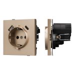 Механизм розетки с USB зарядкой Arlight SCT-TENDO-MUAC-PL-GD (230V, 16A) 054089