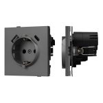 Механизм розетки с USB зарядкой Arlight SCT-TENDO-MUAC-SFPL-GR (230V, 16A) 054609