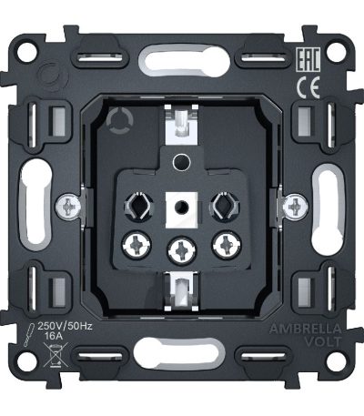 Механизм розетки с/з на винтовых зажимах Ambrella Volt Quant VM141