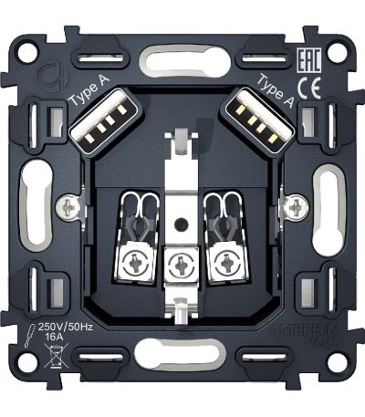 Механизм розетки с/з на винтовых зажимах Ambrella Volt Quant VM155