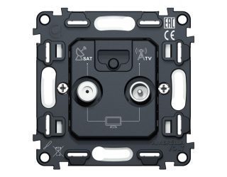 Механизм розетки TV оконечной + SAT 5-862MHz 3.5dB/950-2150MHz 3.5dB QUANT Ambrella Volt VM217