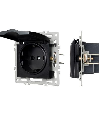 Механизм розетки влагозащищенный Arlight SCT-MCP-PL-BK (250V, 16A) 043746