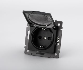 Механизм розетки влагозащищённый Arlight SCT-MCP-PL-BK-V (250V, 16A) 049835