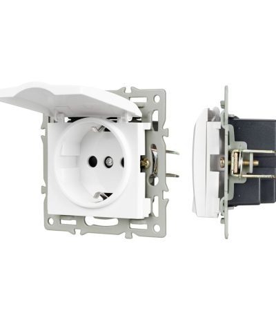 Механизм розетки влагозащищённый Arlight SCT-MCP-PL-WH (250V, 16A) 043745