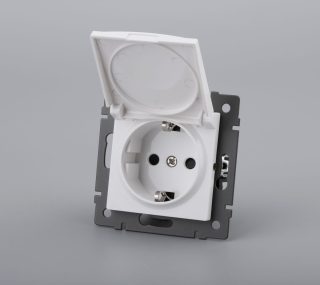 Механизм розетки влагозащищённый Arlight SCT-MCP-PL-WH-V (250V, 16A) 049833