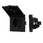 Механизм розетки влагозащищённый Arlight SCT-NOBE-MCP-SFPL-BK (230V, 16A) 054281