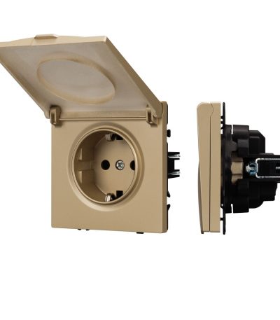 Механизм розетки влагозащищённый Arlight SCT-NOBE-MCP-SFPL-GD (230V, 16A) 054282