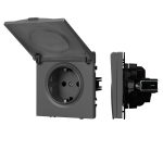 Механизм розетки влагозащищённый Arlight SCT-NOBE-MCP-SFPL-GR (230V, 16A) 054283