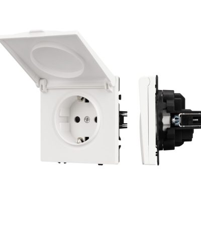 Механизм розетки влагозащищённый Arlight SCT-NOBE-MCP-SFPL-WH (230V, 16A) 054280