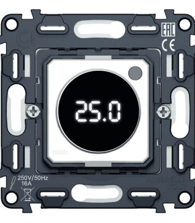 Механизм терморегулятора с цифровым дисплеем с подсветкой и датчиком для теплого пола 16A-250V QUANT (EXTRA CONTROL) Ambrella Volt VM1385