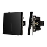 Механизм выключателя двухклавишный непроходной Arlight SWT-TENDO-MK02-PL-BK (230V, 10A) 054059