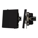 Механизм выключателя двухклавишный непроходной Arlight SWT-TENDO-MK02-SFPL-BK (230V, 10A) 054544