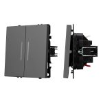 Механизм выключателя двухклавишный проходной Arlight LED SWT-NOBE-MKP2-SFPL-L-GR (230V, 10A) 054269