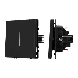 Механизм выключателя одноклавишный проходной Arlight LED SWT-NOBE-MKP1-SFPL-L-BK (230V, 10A) 054261