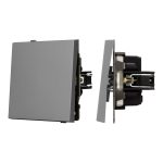 Механизм выключателя одноклавишный проходной Arlight SWT-TENDO-MKP1-PL-GR (230V, 10A) 054042