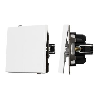 Механизм выключателя одноклавишный проходной Arlight SWT-TENDO-MKP1-PL-WH (230V, 10A) 054148