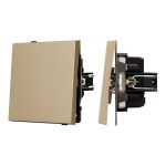 Механизм выключателя одноклавишный проходной Arlight SWT-TENDO-MKP1-SFPL-GD (230V, 10A) 054580