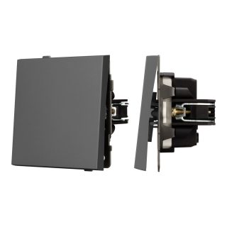 Механизм выключателя одноклавишный проходной Arlight SWT-TENDO-MKP1-SFPL-GR (230V, 10A) 054581