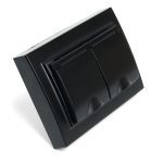 Розетка 2-местная с/з с крышкой Stekker Эрна PST16-9015-03 49138