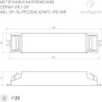 Блок питания Arlight ARJ-SP-36-PFC-WR (36W, 3-50V, 0.15-0.9A) 048714