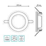 Встраиваемый светильник Gauss Glass 947111218