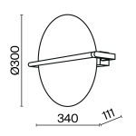 Настенный светильник Maytoni Mira MOD279WL-L14G3K