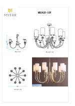 Люстра на штанге Myfar Oliver MR2420-10P
