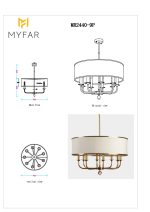 Люстра на штанге Myfar Maria MR2440-9P