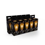 Лампа светодиодная филаментная Gauss E27 6W 2400К золотая 102802006