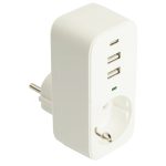 Сетевой фильтр 1-местный с/з Stekker Nova HM81-11-1 50142