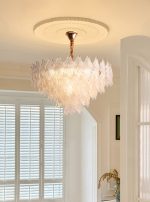 Подвесная люстра Delight Collection Crystal leaf 6489P/D800 gold/clear