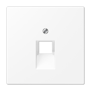 Накладка для комп./тлф. розетки, 1-ная JUNG белый, LS990 LS969-1UAWWM