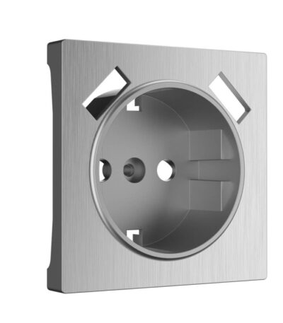 Накладка для розетки USB Werkel cеребряный рифленый W1179509 4690389159848