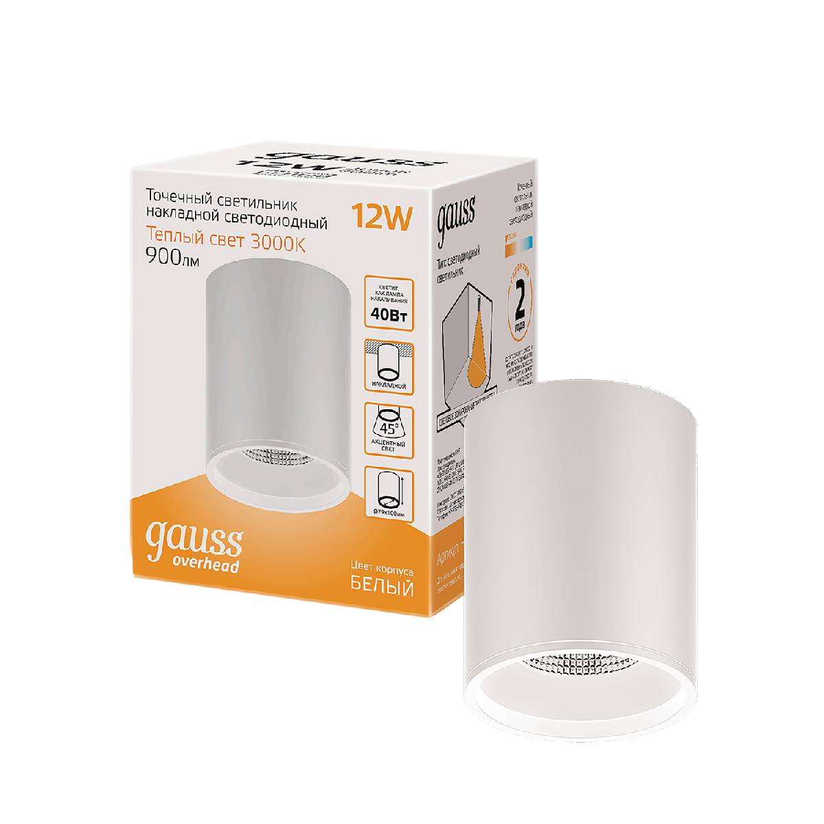 Накладной светильник Gauss HD HD030 Накладной светильник Gauss HD HD030