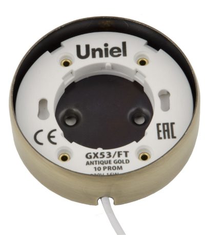 Накладной светильник Uniel GX53/FT ANTIQUE GOLD 10 PROM UL-00003738